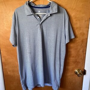 All in Motion Men's Striped Blue Polo Shirt